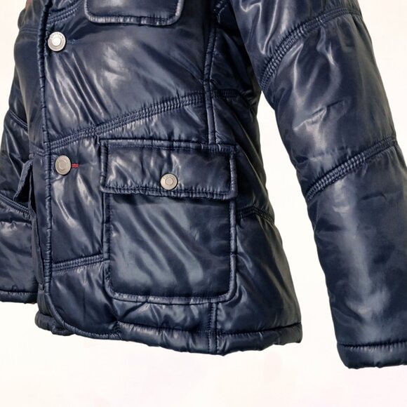 Tommy Hilfiger Big Kids NavyBlue Double Layer Puffer/Quilted Winter Jacket S8/12 - Picture 8 of 16